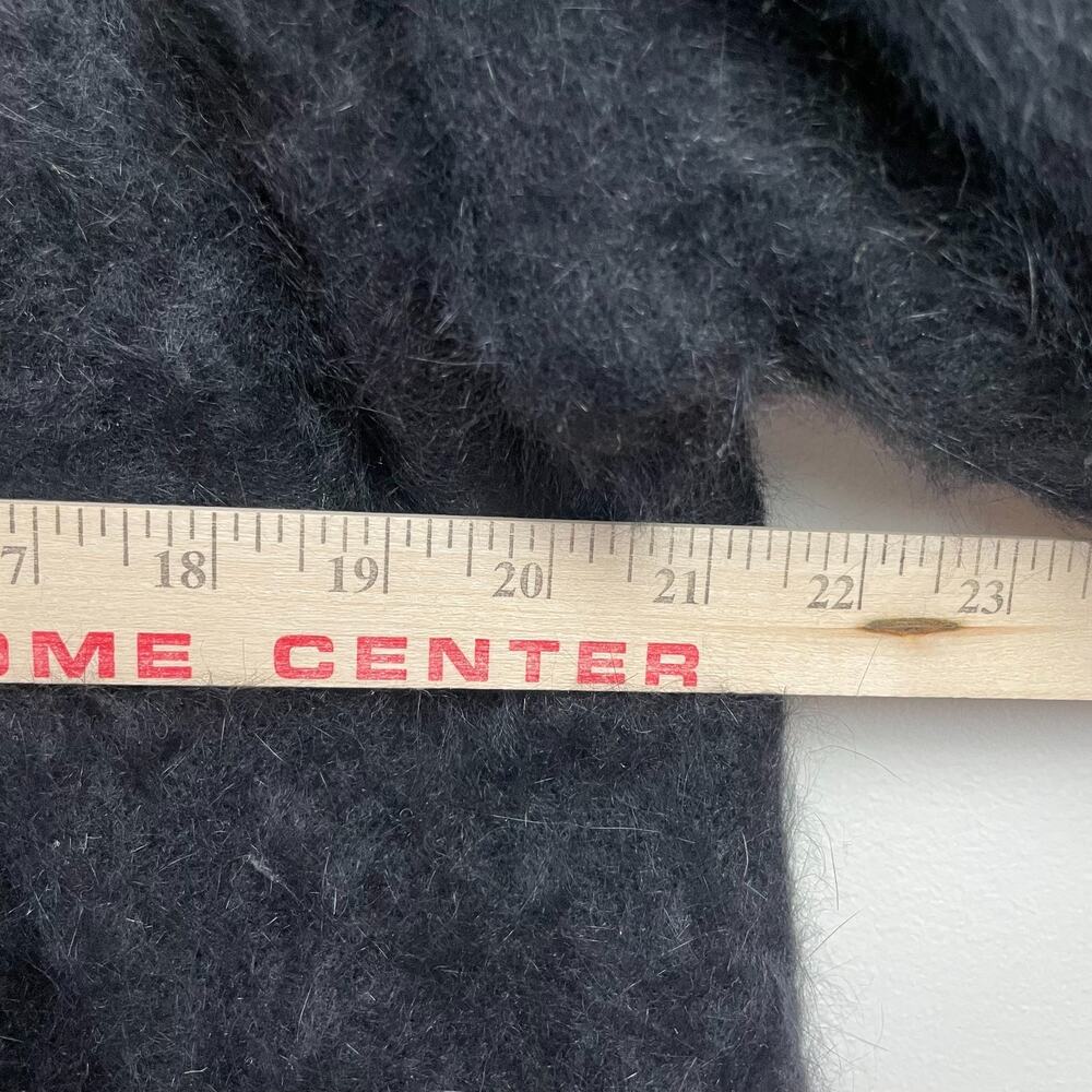 Vintage 90s Angora Open Front Cardigan Sweater Jacket‎ Beaded Statement Japandi - Picture 10 of 11